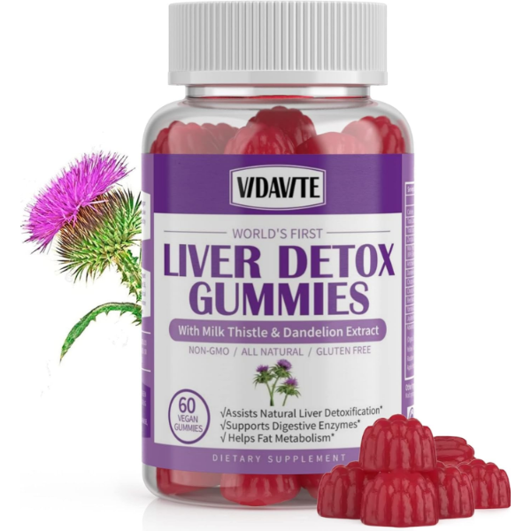 LIVER CLEANSE DETOX & REPAIR GUMMIES — 1500MG SILYMARIN MILK THISTLE SUPPLEMENT WITH ARTICH