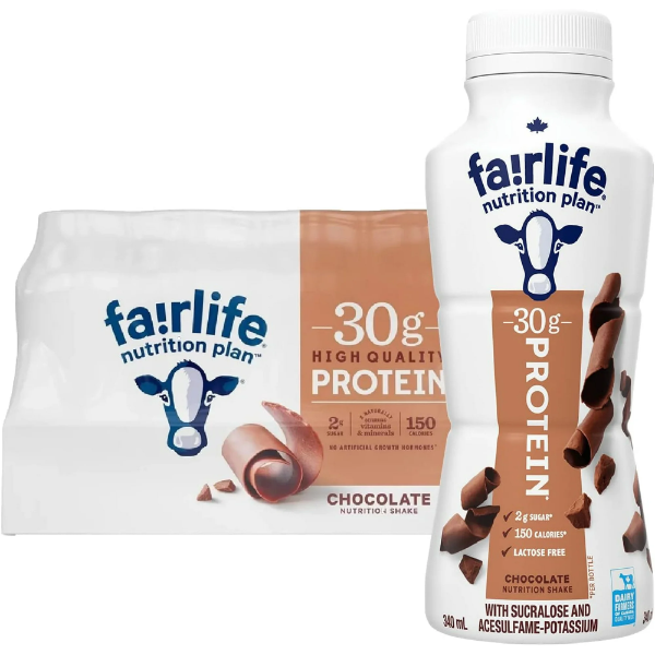 FAIRLIFE CHOCOLATE PROTEIN SHAKE, 8 X 340 ML