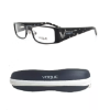 Image 1 : VOGUE VO3660B (EYEWEAR) WITH HARD GLASSES CASE, BLACK AND WHITE WITH LENS