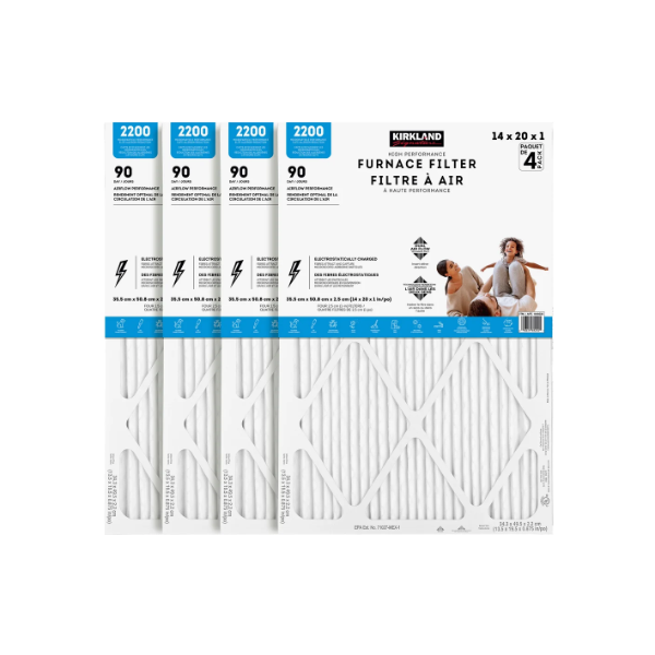 KIRKLAND SIGNATURE 2200 HIGH PERFORMANCE FURNACE FILTERS 40.6 X 63.5 X 2.5 CM -SU