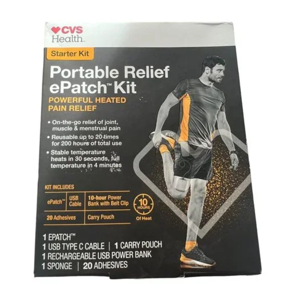 PORTABLE RELIEF EPATCH STARTER KIT CVS HEALTH REUSE UP TO 20 TIMES PAIN RELIEF -N