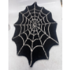 Image 1 : BLACK HALLOWEEN SPIDER WEB SHAPE RUG -U