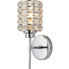 Image 1 : CRYSTAL WALL SCONCES, SILVER WALL LIGHT FIXTURES, BEDROOM WALL LIGHTS WITH CRYSTAL SHADE