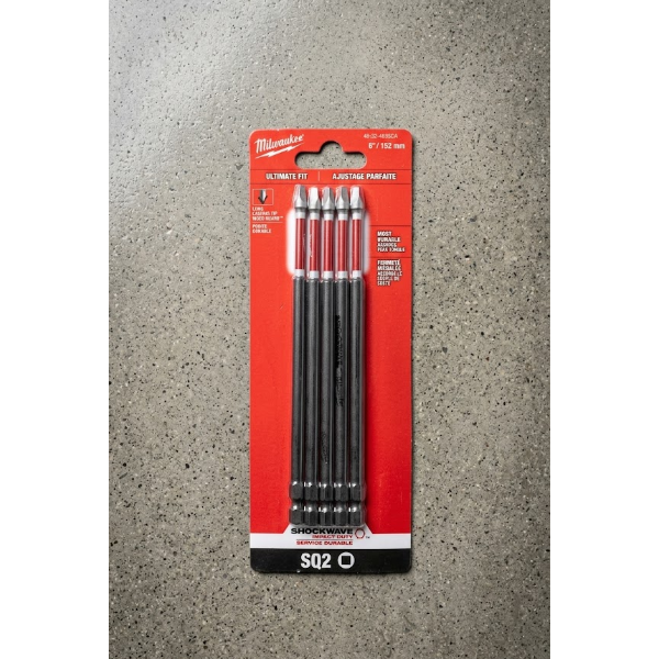 Milwaukee Shockwave SQ2 Impact Bit 5Pk 150mm