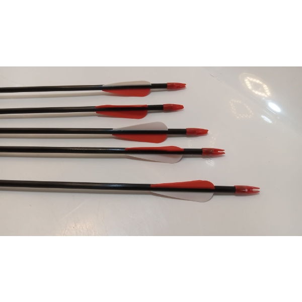 5 PCS - 20INCH CARBON CROSSBOW ARROWS RED