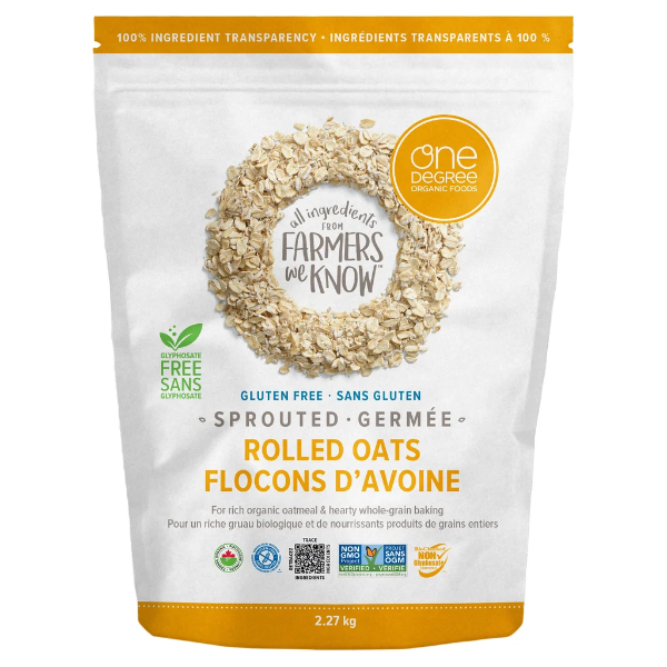 ONE DEGREE ORGANIC SPROUTED ROLLED OATS, 2.27KG -N, BEST BEFORE 5-2027