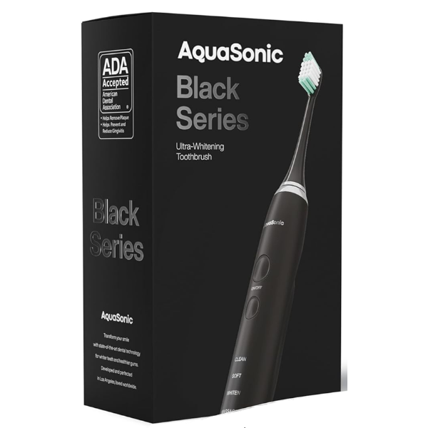 AQUASONIC BLACK SERIES ULTRA WHITENING TOOTHBRUSH