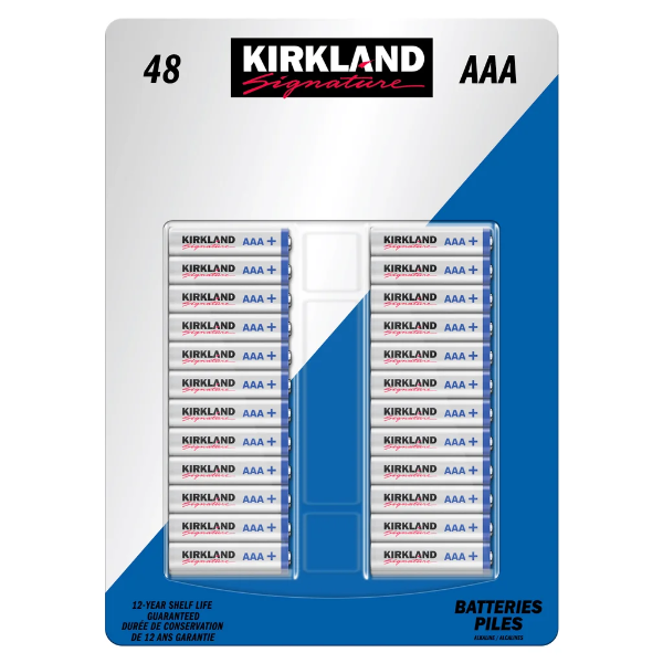 KIRKLAND SIGNATURE ALKALINE AAA BATTERIES -N