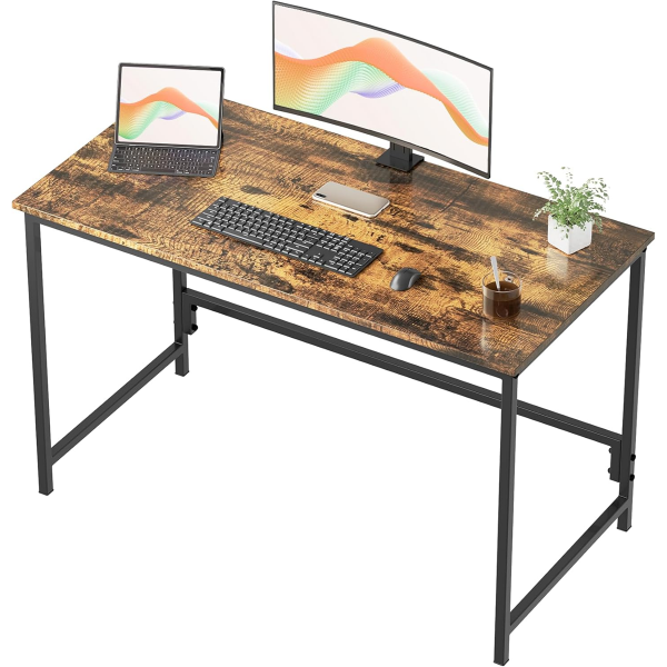 HLDIRECT 46 INCH COMPUTER DESK FOR SMALL SPACES, HOME OFFICE DESK FOR BEDROOM