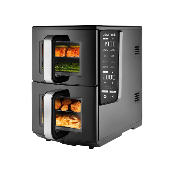 GOURMIA 4 DISH DUAL BASKET AIR FRYER WITH SYNC FINISH & SYNC COOK -SU