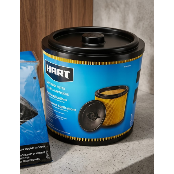 Hart cartridge filter designed for wet/dry vacuums