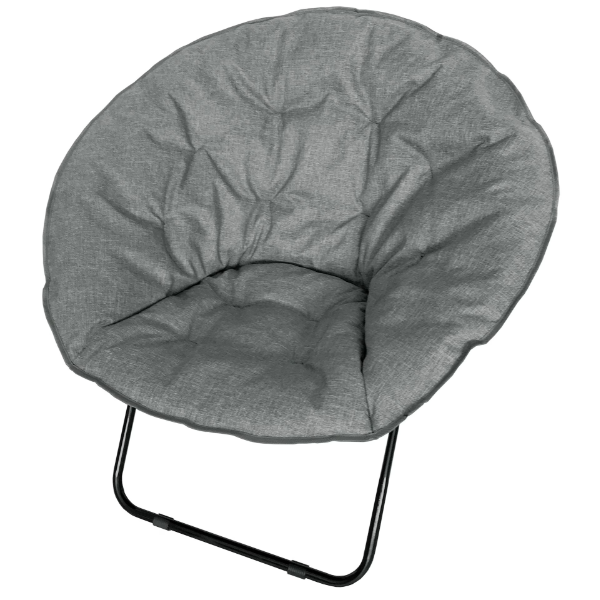 ROUND FOLDABLE MOON SAUCER CHAIR WITH 220LBS WEIGHT CAPACITY COZY CHAIR FOR RELAXING (USED)