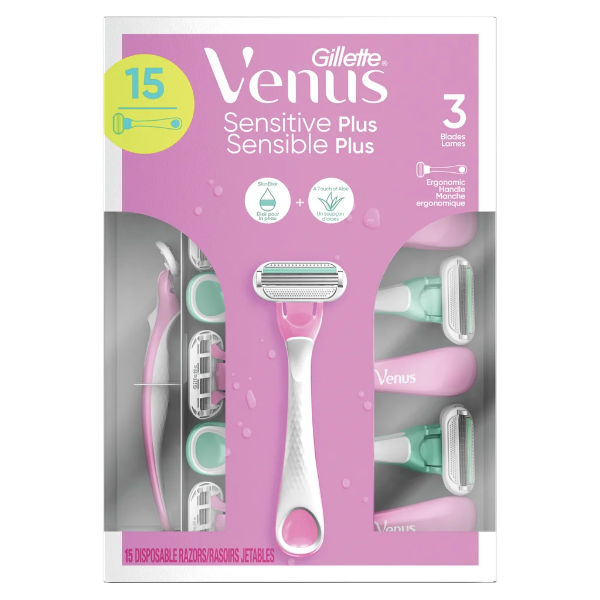 GILLETTE VENUS SENSITIVE DISPOSABLE RAZORS -N