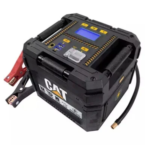 CAT 1200 PEAK AMP JUMP STARTER, 120 PSI AIR COMPRESSOR AND USB CHARGER -UMP, UNTESTED