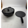 Image 2 :  TRAMONTINA CAST IRON DEEP KADAI AND FLAT TAWA COOKWARE SET -U