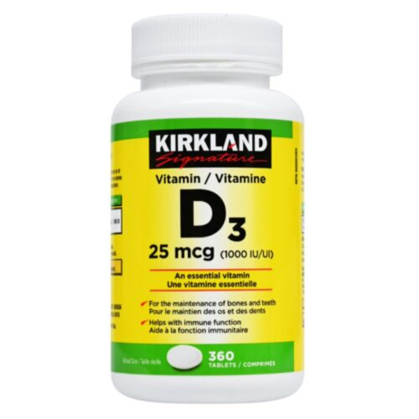 KIRKLAND SIGNATURE EXTRA STRENGTH D3 50 MCG., 360 SOFTGELS -N, E: 2029
