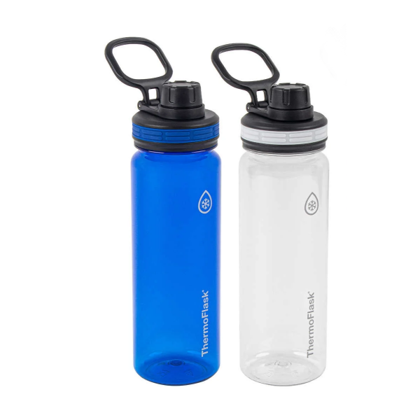 THERMOFLASK TRITAN 709 ML (24 OZ.) WATER BOTTLE, 2-PACK (SLIGHTLY USED, NO BOX)