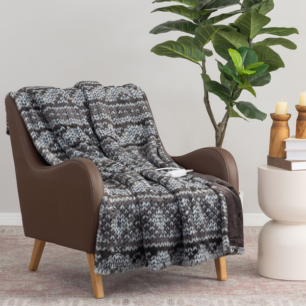 BERKSHIRE HEATED LUXE FAUX FUR THROW (NEW)