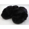 Image 1 : GEORGE BLACK FLUFFY SLIPPERS SIZE 5-6