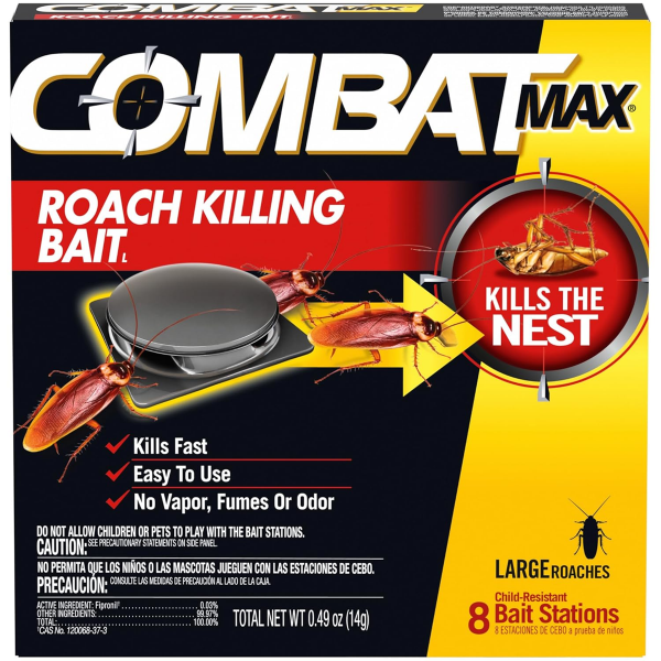 COMBAT LARGE + SMALL ROACHES ROACH KILLING BAIT STATIONS, 12 COUNT