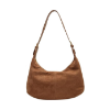 Image 1 : SLOUCHY TOTE BAG WOMEN FAUX SUEDE CRESCENT SHOULDER BAG