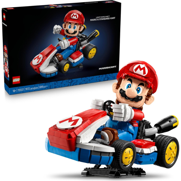 LEGO SUPER MARIO: MARIO KART – MARIO & STANDARD KART 3D PUZZLE FOR ADULTS - DIY BOOK SHELF & ROOM