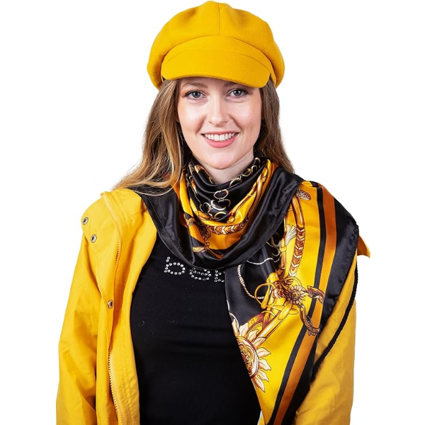 GIFTS FOR WOMEN FASHION LARGE 35"X35" SQUARE SILK FEELING HEAD