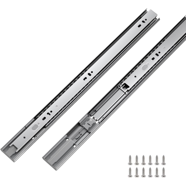 LONTAN 2 PAIRS SOFT CLOSE DRAWER SLIDES 20 INCH 3 FOLD FULL EXTENSION