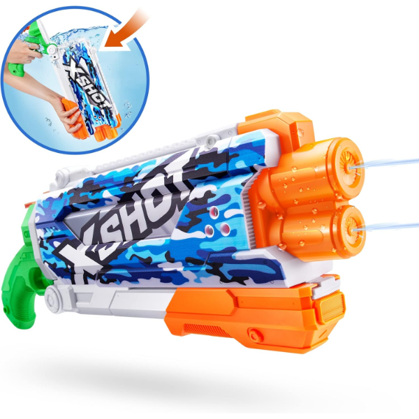 XSHOT FAST-FILL SKINS PUMP ACTION SINGLE - GRAFFITI WATER BLASTER (SLIGHTLY USED, NO BOX)