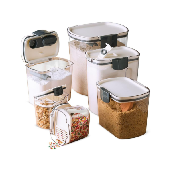 PROGRESSIVE INTERNATIONAL PREPWORKS PROKEEPER KITCHEN CLEAR PLASTIC, AIRTIGHT FOOD, FLOUR AND SUGAR
