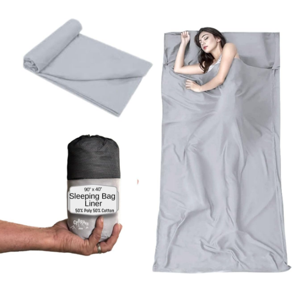 LIGHTWEIGHT COTTON SLEEPING BAG FOR ADULTS, WASHABLE SELF-TANNING SLEEPING BAG