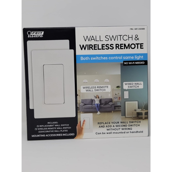 WALL SWITCH & WIRELESS REMOTE - WALL MOUNTED OR HANDHELD