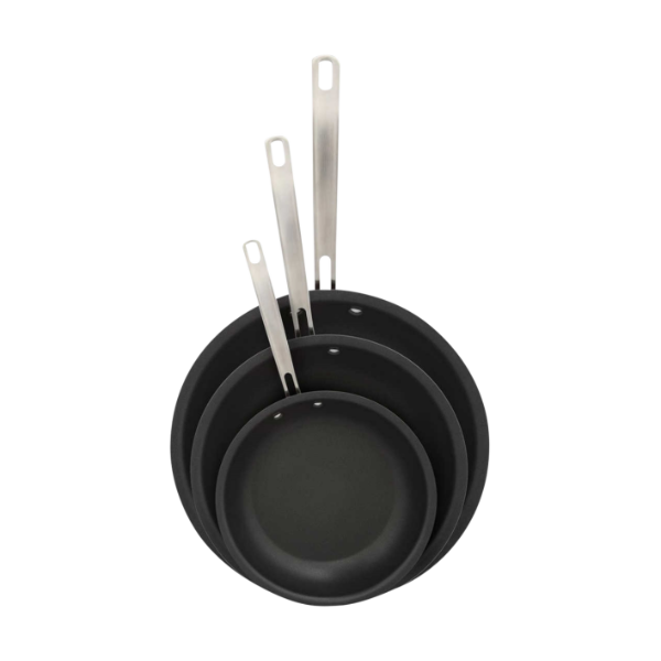 KIRKLAND SIGNATURE HARD ANODIZED SKILLETS 3-PIECE -UNB