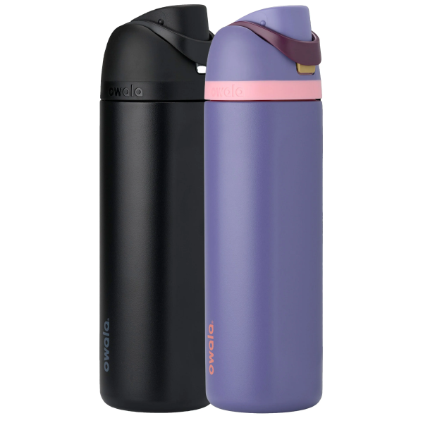 OWALA - 710 ML (24 OZ) STAINLESS STEEL WATER BOTTLES, 2-PACK -U
