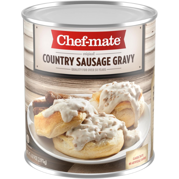 CHEF-MATE COUNTRY SAUSAGE GRAVY, 96-OUNCES