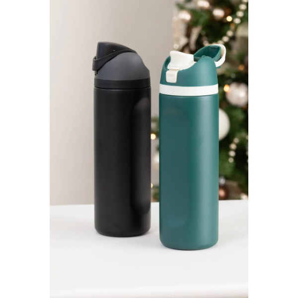 OWALA FREESIP INSULATED STAINLESS STEEL WATER BOTTLE WITH STRAW -UMP