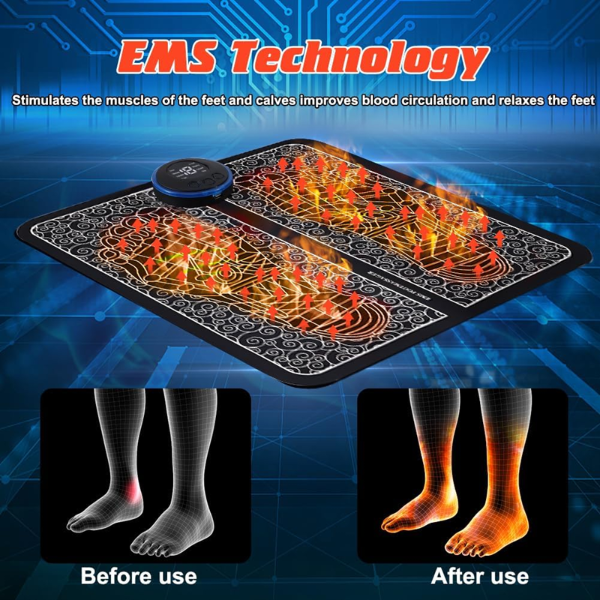 TULOV FOLDABLE FOOT MASSAGER WITH 8 MODES & 19 ADJUSTABLE FREQUENCIES