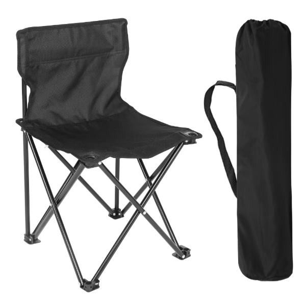 Outdoor Folding Chair Oxford Cloth Stable Support Design for Fishing Hiking Camping (USED)