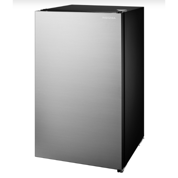 INSIGNIA 4.4 CU. FT. BAR FRIDGE W/ GLASS DOOR (NS-CF44GD3-C) - GRAPHITE SILVER