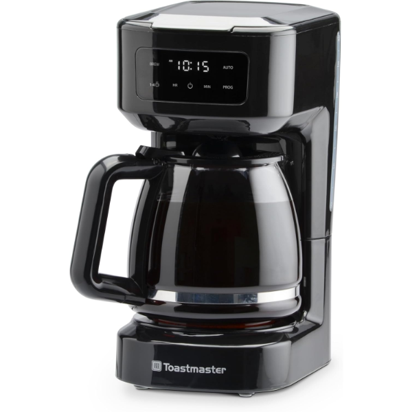 TOASTMASTER 12-CUP DIGITAL TOUCHSCREEN DRIP COFFEE MAKER, BLACK, TM-131CM -U