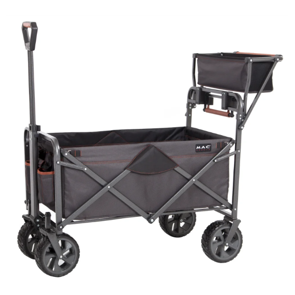 Mac Sports Deluxe Push Pull Folding Wagon with Brakes