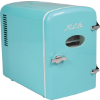 Image 1 : ARCTIC CHEF ACMIS129- CP4 RMIS129-BLUE MINI RETRO 6 CAN BEVERAGE REFRIGERATOR-BLUE,0.14 CUBIC FEET