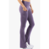 Image 1 : OFENTI YOGA LEGGINGS WITH FRONT SLIT AND POCKETS HIGH WAIST TUMMY CONTROL BUTTERY SOFT COMFY STRETCH