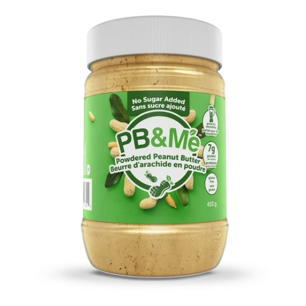 PB&ME POWDERED PEANUT BUTTER - NO SUGAR ADDED, 453G BEST BEFORE 8-2027