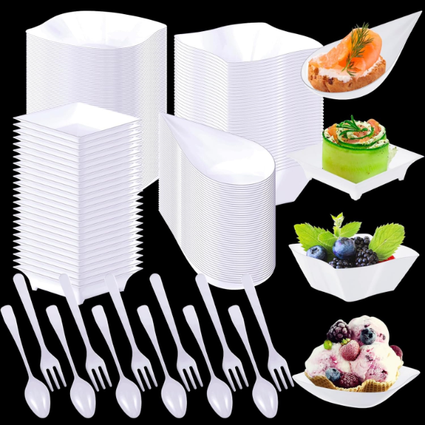 TESSCO 400 PCS MINI DESSERT PLATES SET