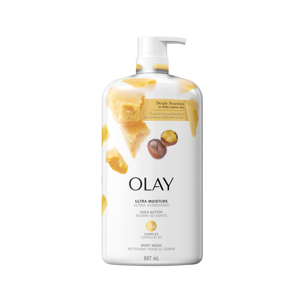 OLAY ULTRA MOISTURE BODY WASH WITH VITAMIN B COMPLEX 887ML (SLIGHTLY USED 80%)