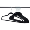 Image 1 : PREMIUM VELVET HANGERS HEAVY DUTY NON SLIP BLACK SUIT HANGERS 20 PIECES -SU