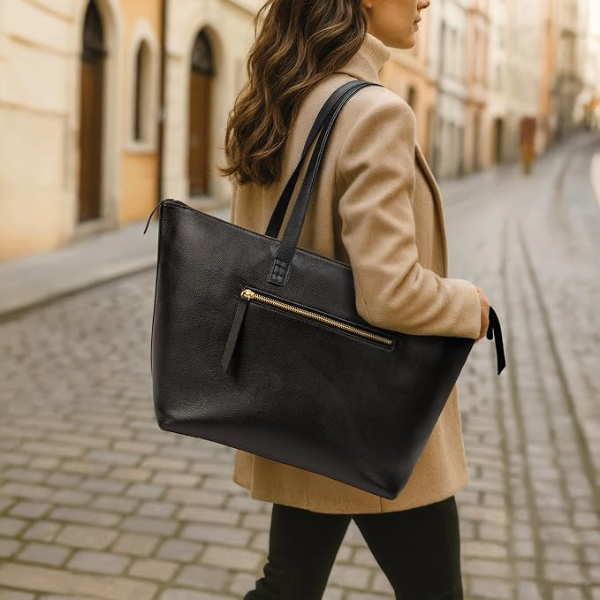 BUFFALO DAVID BITTON GENUINE LEATHER TOTE FOR WOMEN -SU