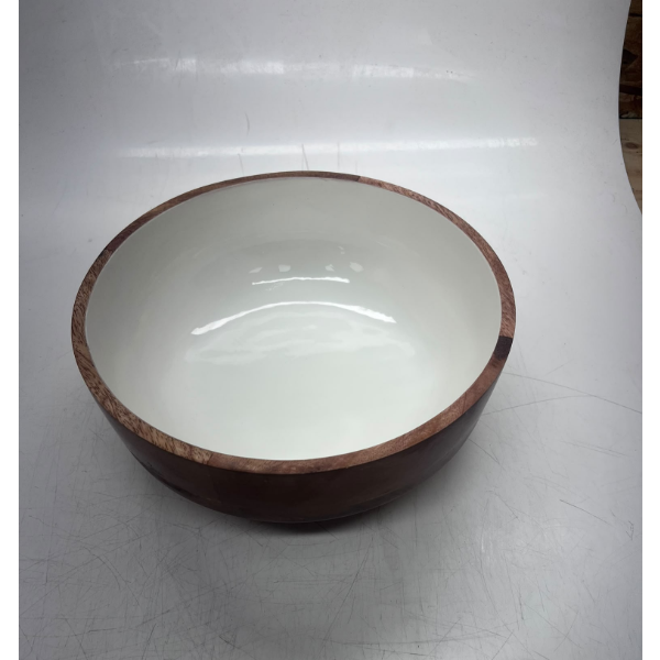  WOOD AND MARBLE" DECORATIVE BOWL -SU