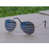 Image 1 : GOSON AMERICAN FLAG MIRROR AVIATOR NOVELTY DECORATIVE SUNGLASSES (GOLD)